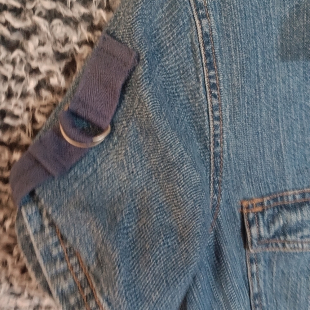 YK2 Faded Glory Dress Women 14 Blue Shirt Snap Belt Casual Denim Cotton VTG - Picture 6 of 7